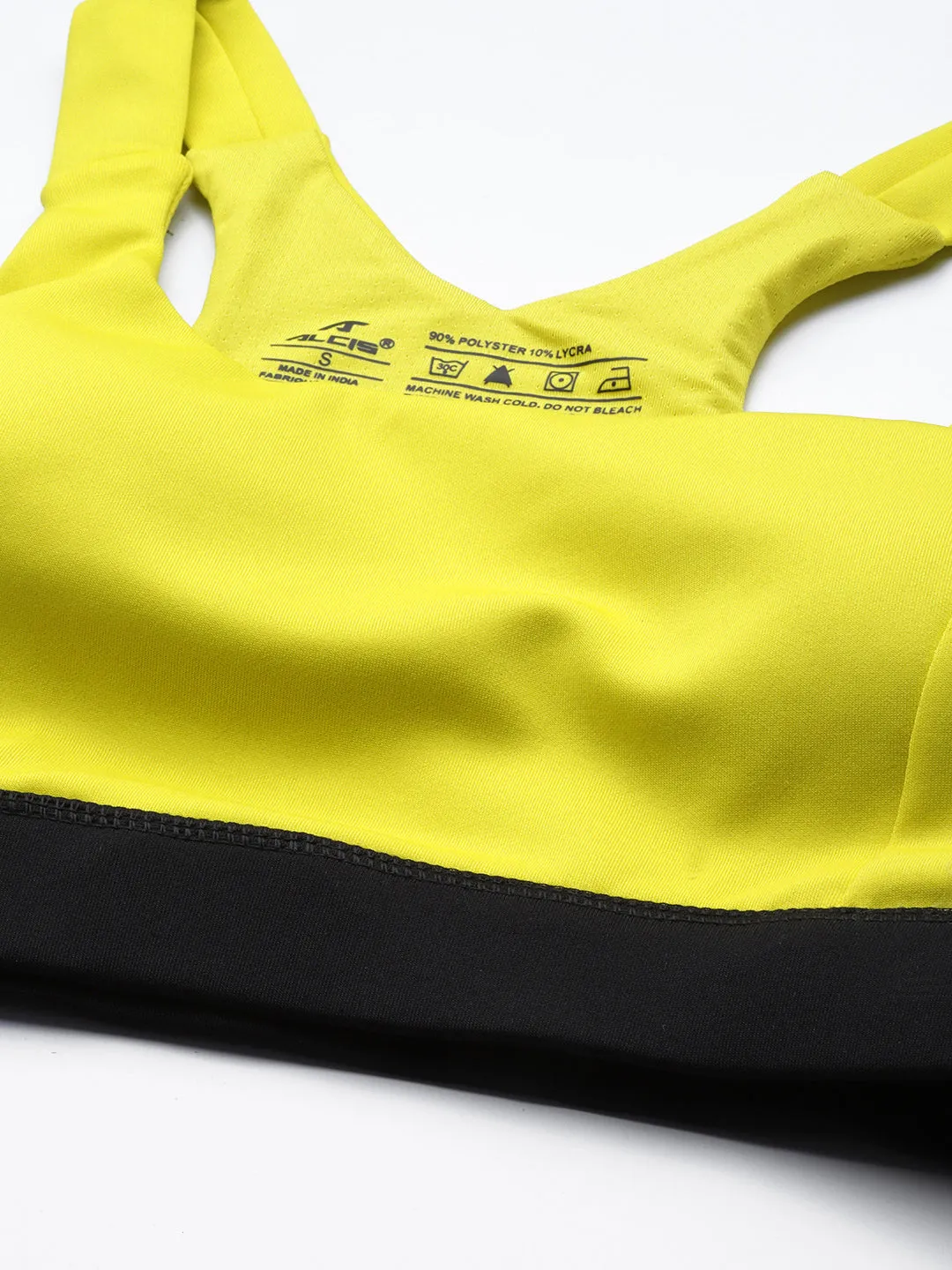 ALCIS Lime Green & Solid Workout Bra