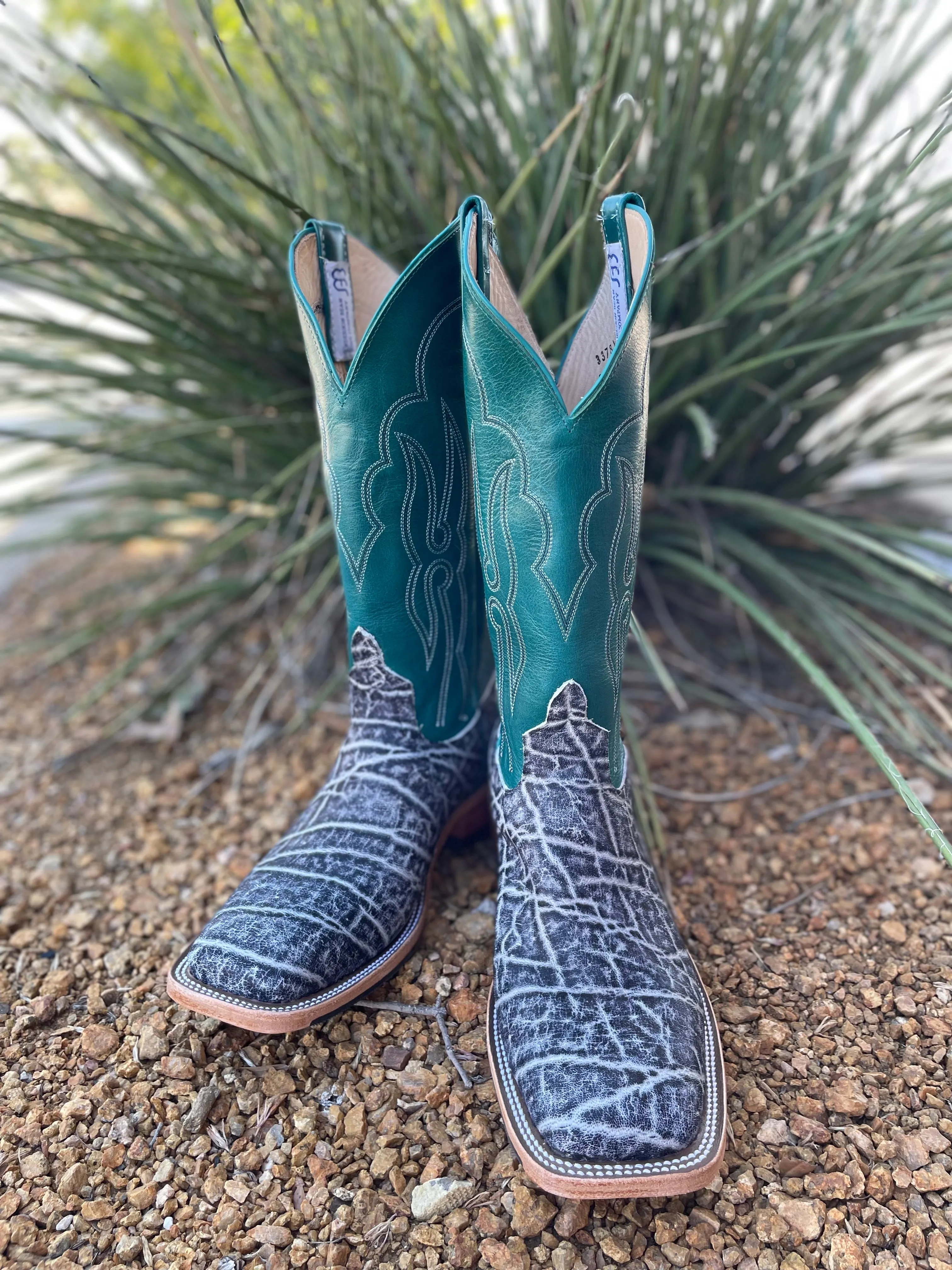 Anderson Bean Men's Vintage Safari Elephant Turquoise Boots