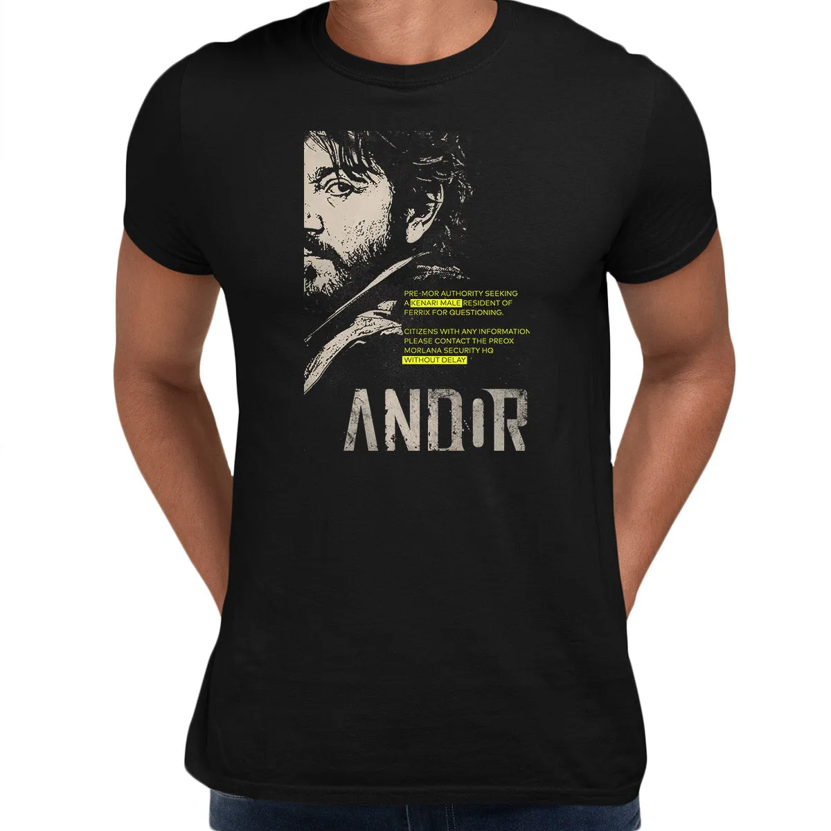 Andor Cassian  Wanted T-shirt Diego Luna Star Wars Series