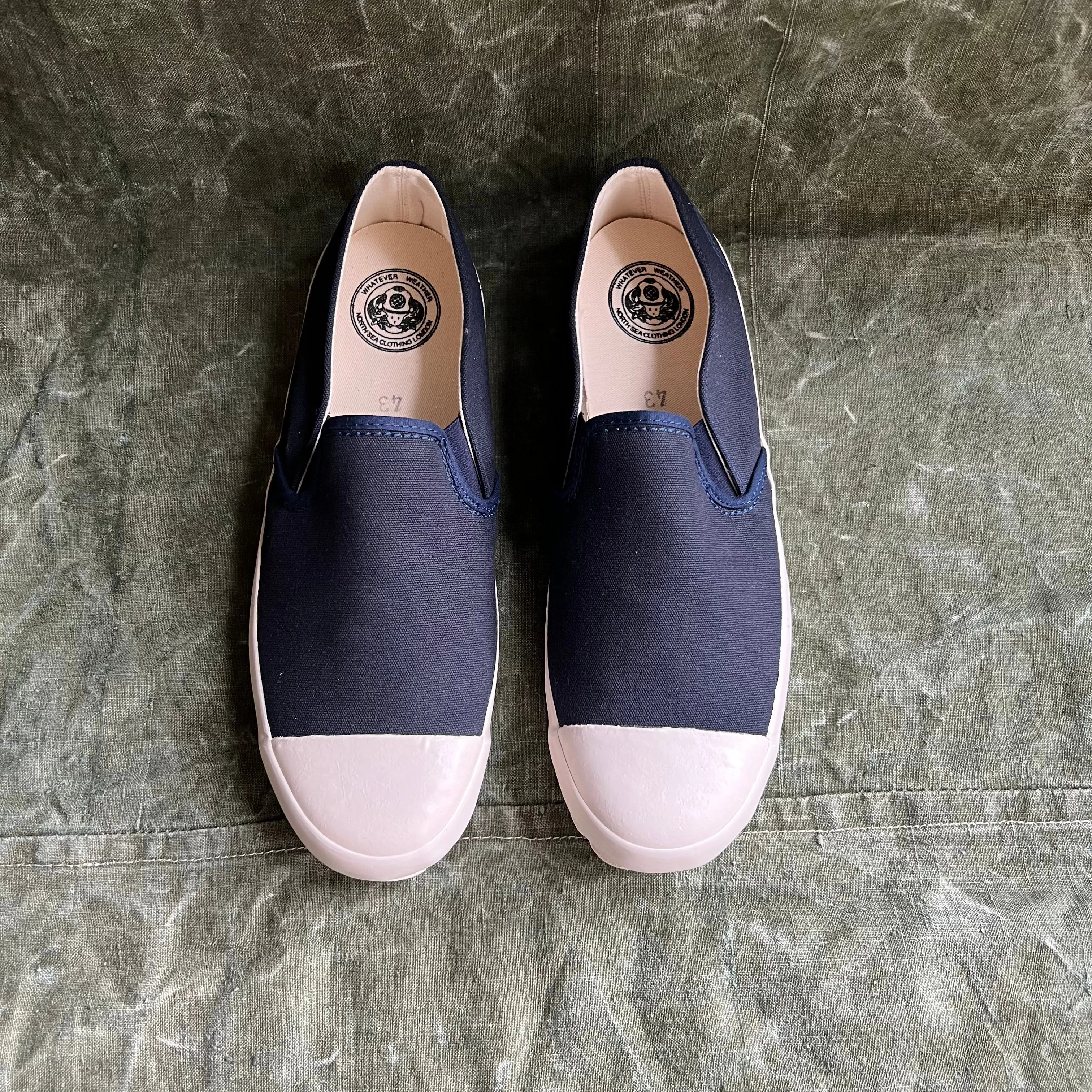 ARCHIVE SALE - MK 1 SLIP-ON, NAVY/ECRU