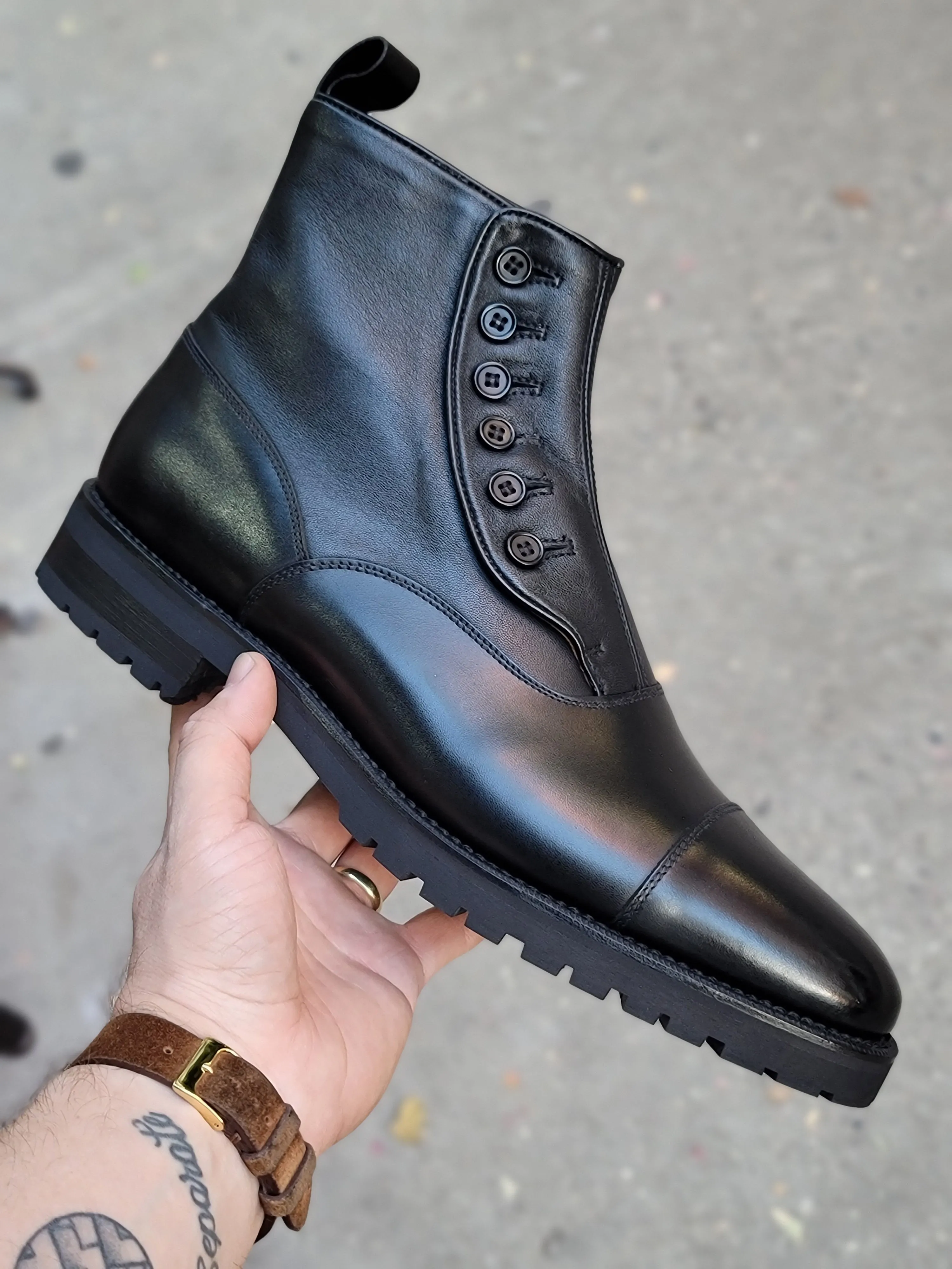 Bellevue - MTO - Black Calf / Black Soft Calf - TMG Last - Commando Sole