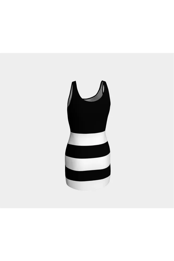 Black & White Stripe Bodycon Dress