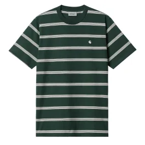 Carhartt WIP S/S Glover Stripe T-Shirt Juniper / Wax