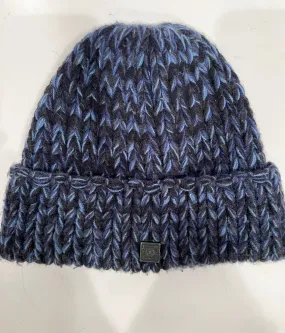 Chanel Blue Cashmere Knit Beanie Winter Cap Hat Size Small