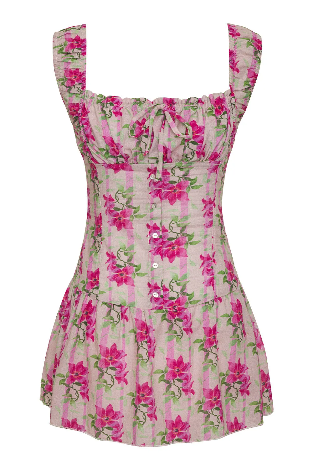 Christa Floral Mini Dress - Tiger Lily