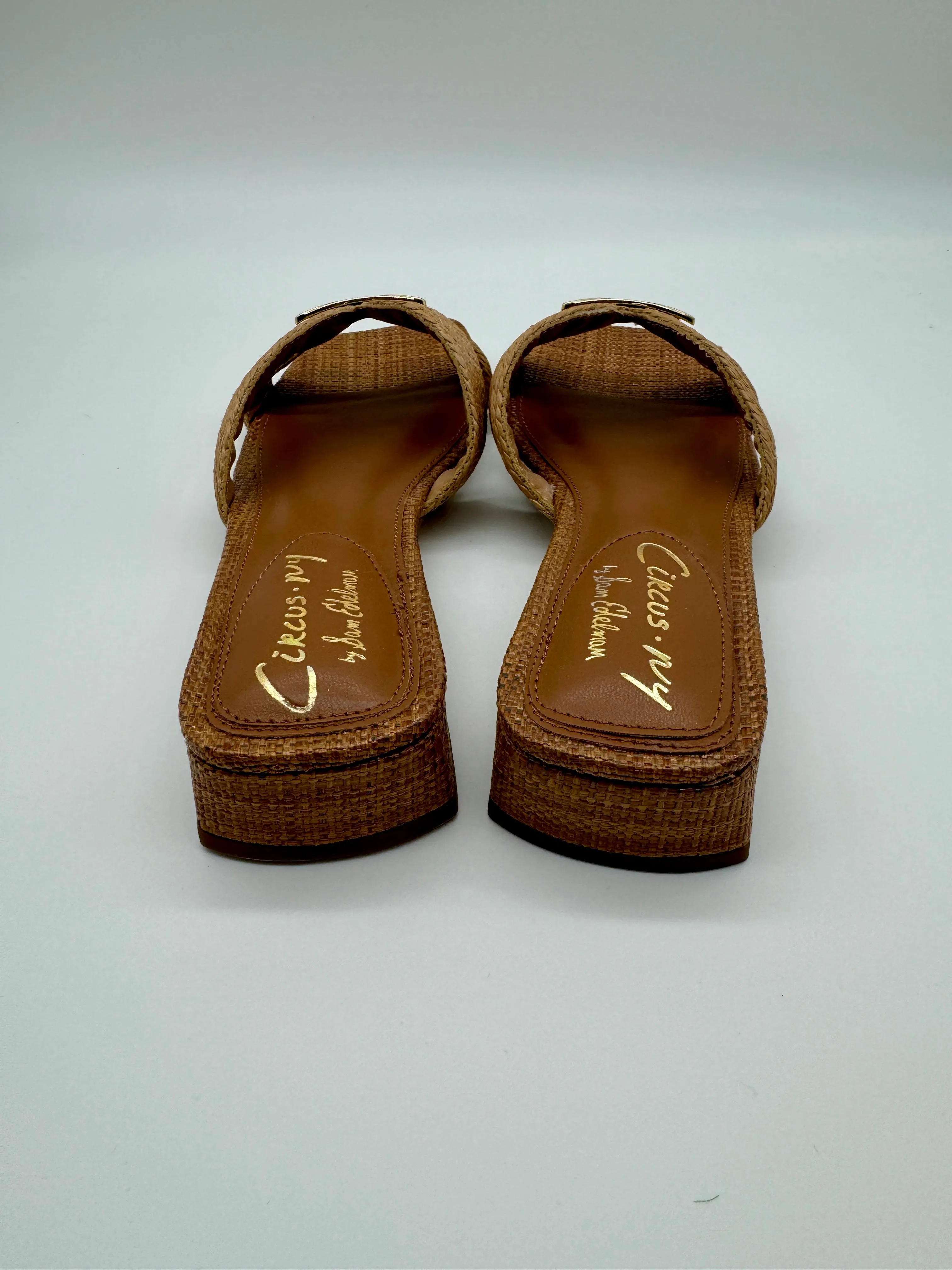 Circus NY by Sam Edelman Joella Weave Slide Sandals in Cognac