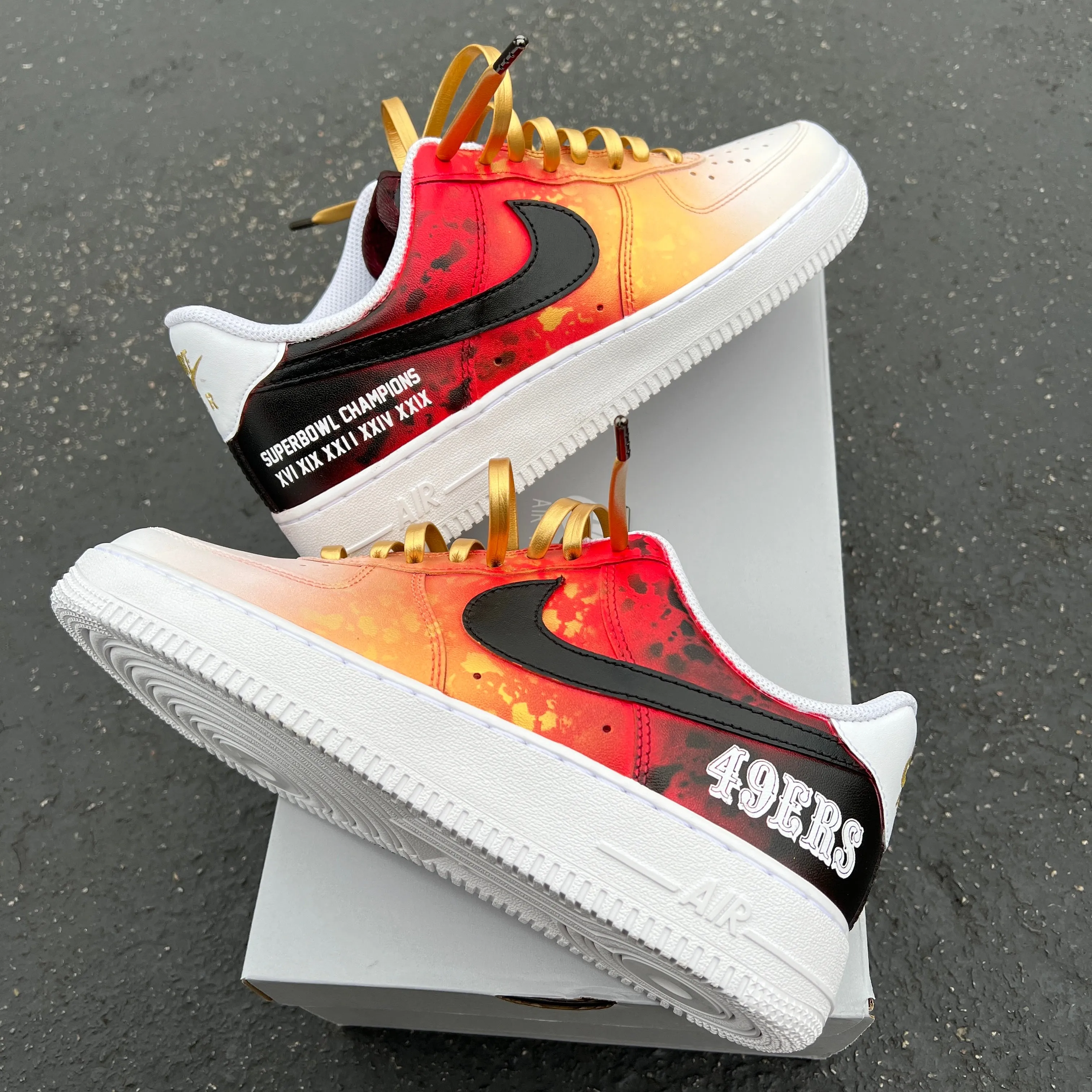 Custom Hand Painted San Francisco 49ers Nike Air Force 1