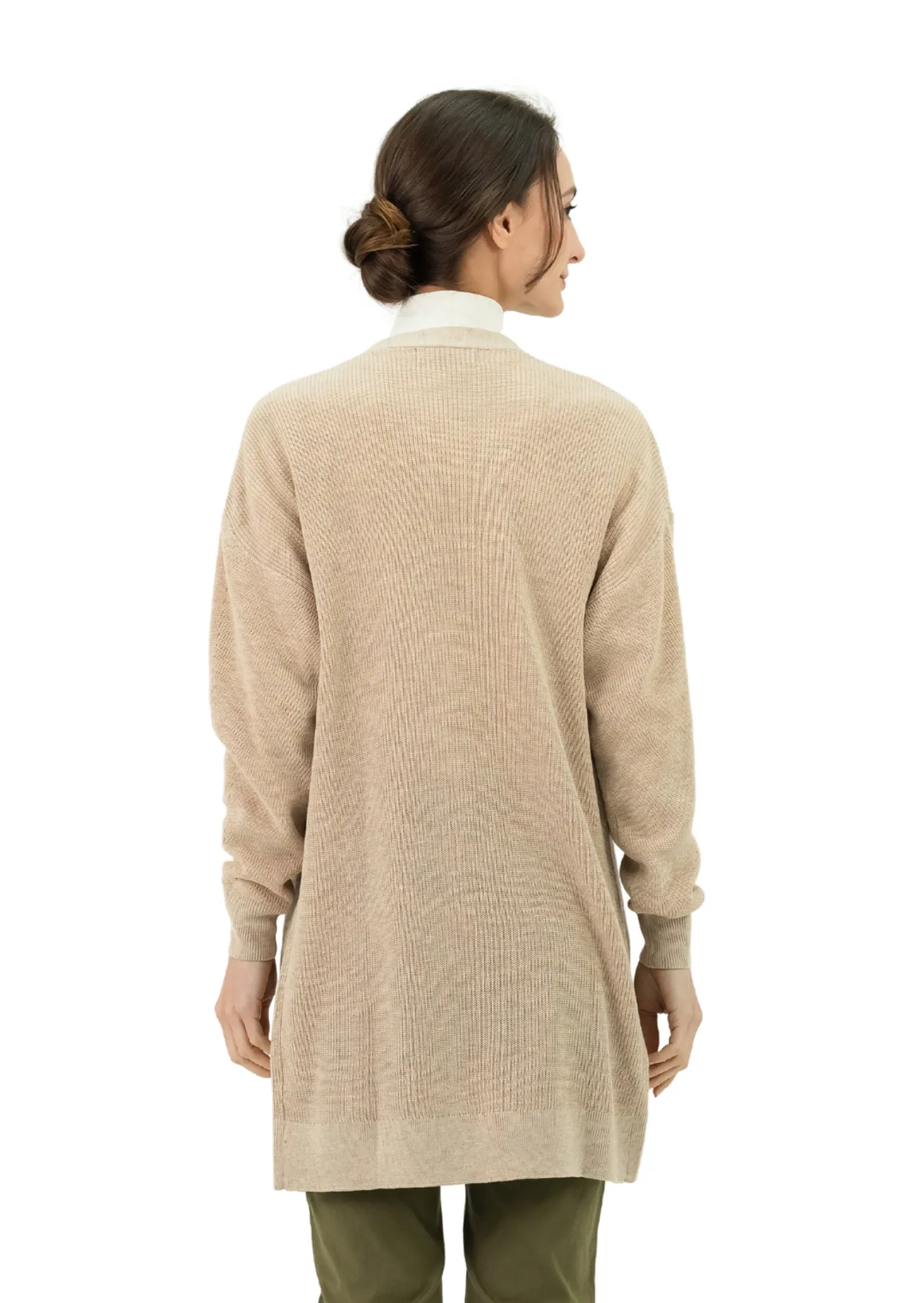 DAISY By VOIR Buttonless Open Flare Cardigan Sweater