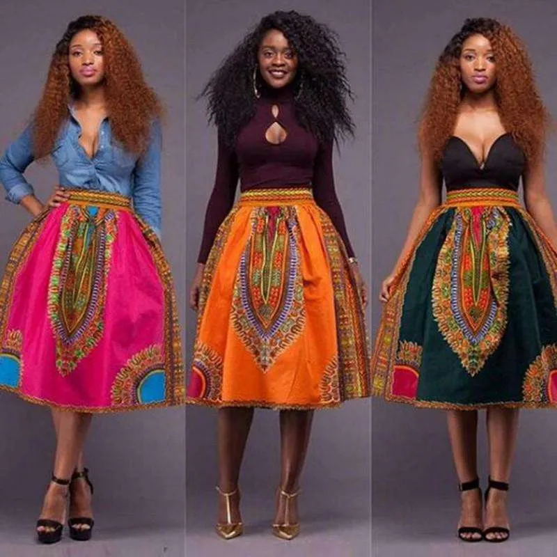 Dashiki Hippie High Waist Dress