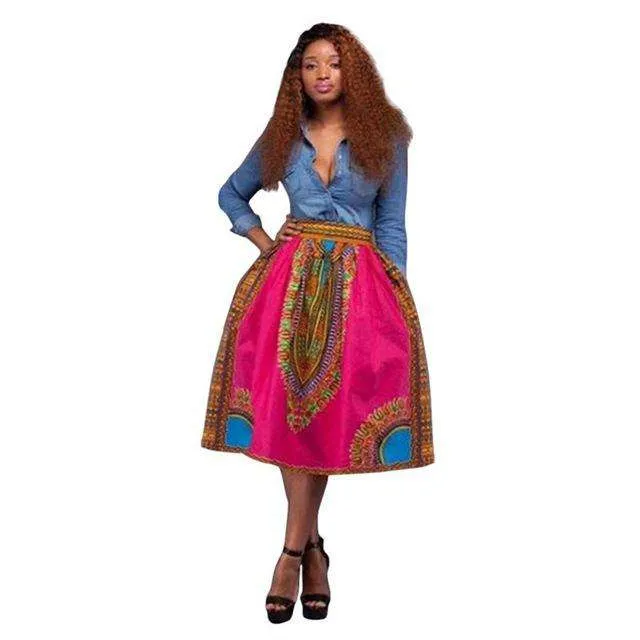 Dashiki Hippie High Waist Dress