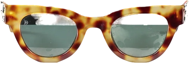 De Rococo Brown Cat Eye Sunglasses One Size