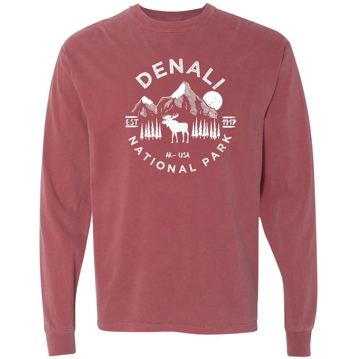 Denali National Park Comfort Colors Long Sleeve T Shirt