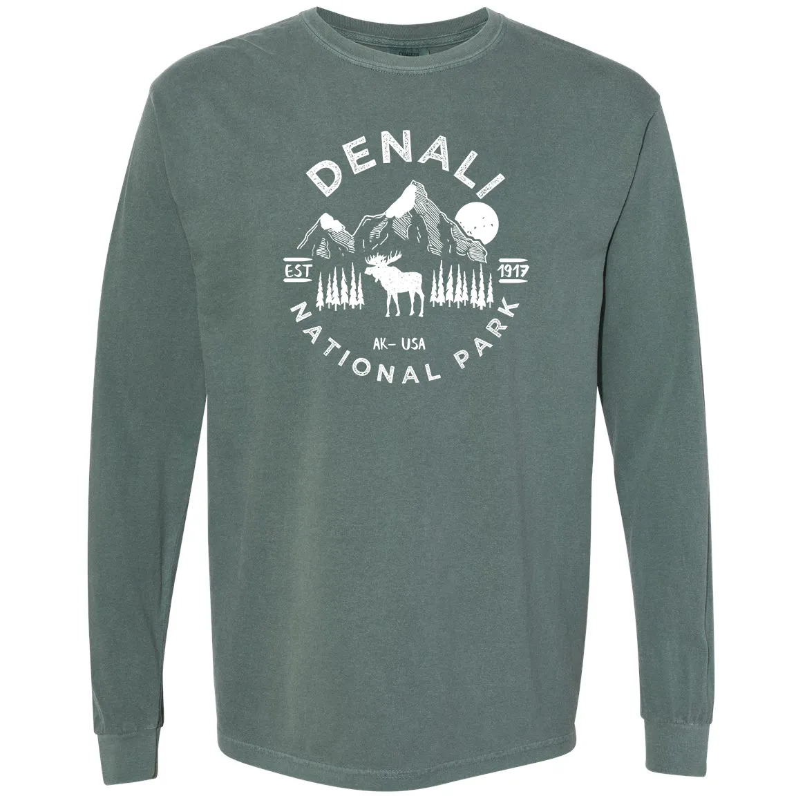 Denali National Park Comfort Colors Long Sleeve T Shirt