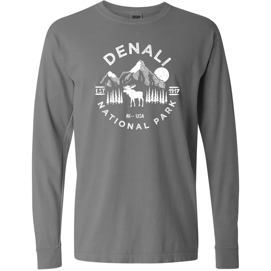 Denali National Park Comfort Colors Long Sleeve T Shirt