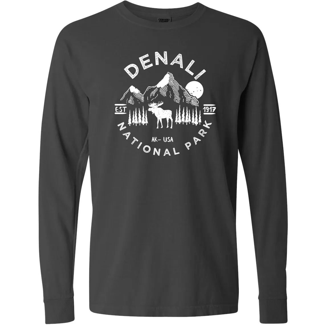 Denali National Park Comfort Colors Long Sleeve T Shirt