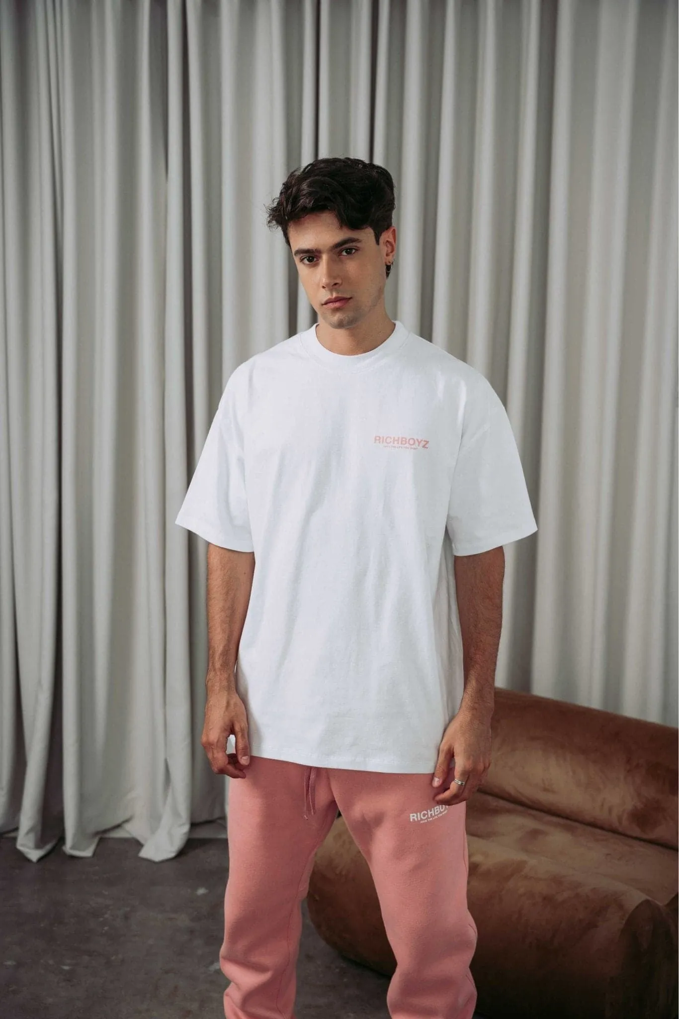 DROP SHOULDER TEE - BLUSH