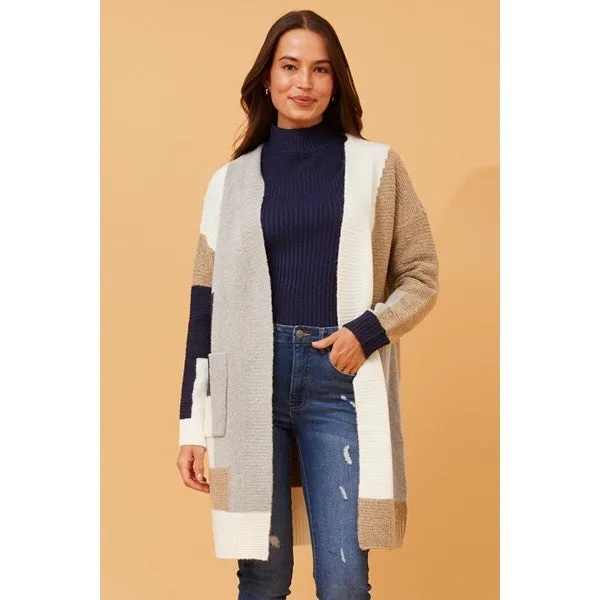 FLINDERS COLOR BLOCK KNIT CARDIGAN