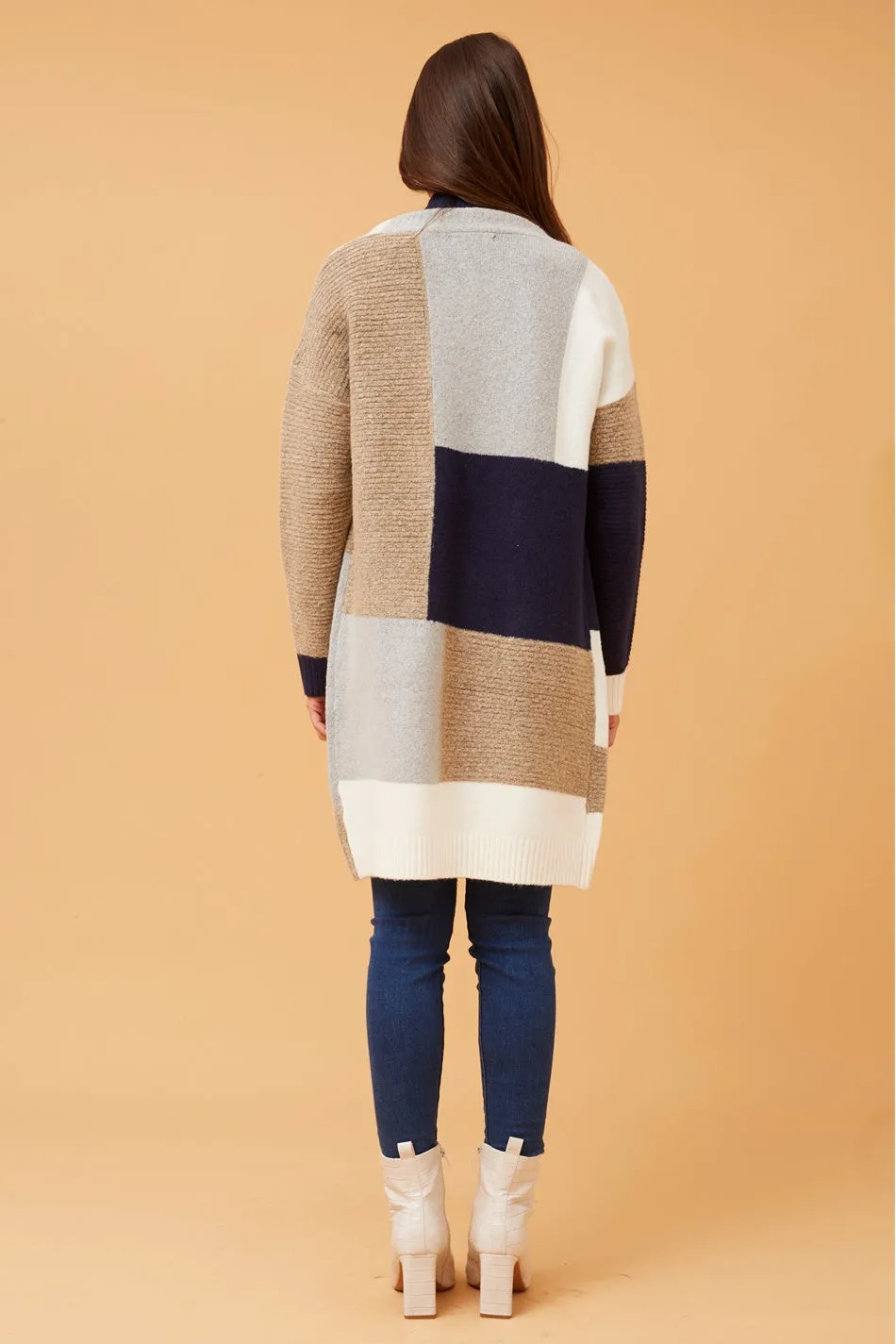 FLINDERS COLOR BLOCK KNIT CARDIGAN