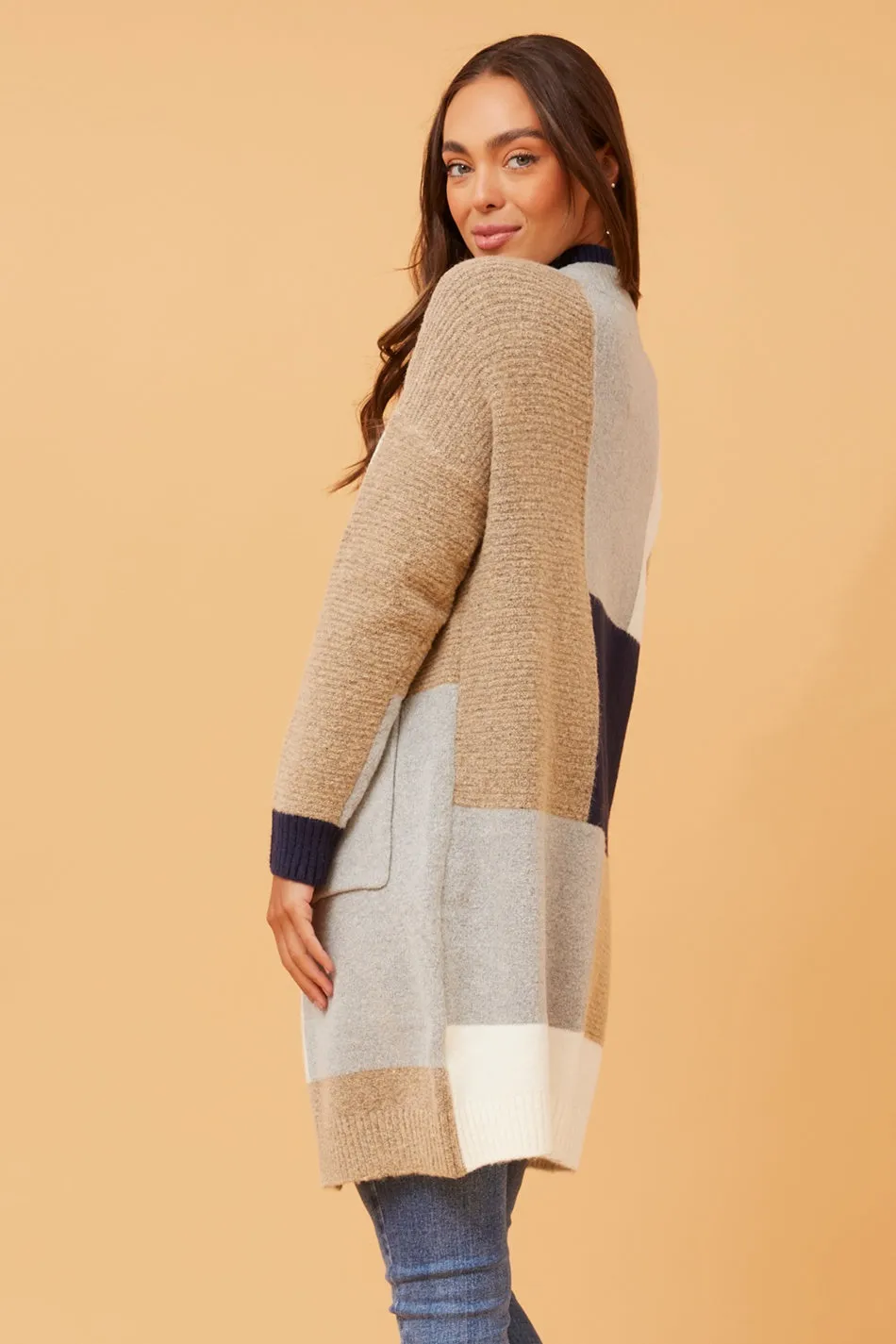 FLINDERS COLOR BLOCK KNIT CARDIGAN