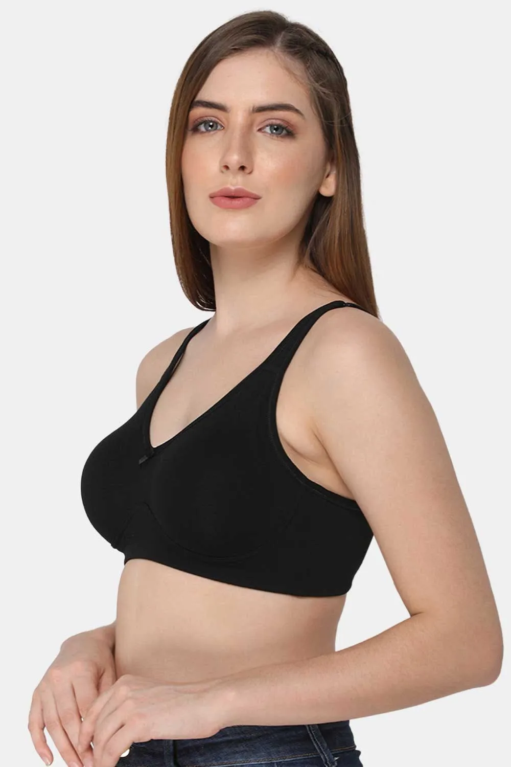 Full Coverage Non-Padded Non-Wired Back Closure Intimacy T-Shirt Bra Prime Shades - DEFT