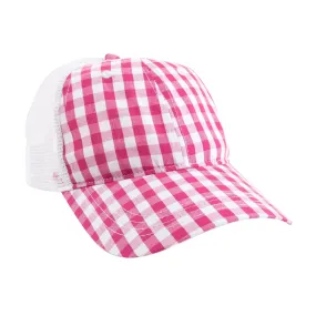 Gingham Trucker Hat