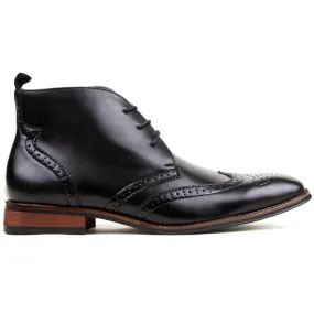 Gino Vitale Men's Wing Tip Brogue Boots