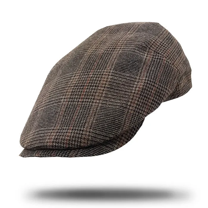 Glen Plaid Flat Cap-IT212