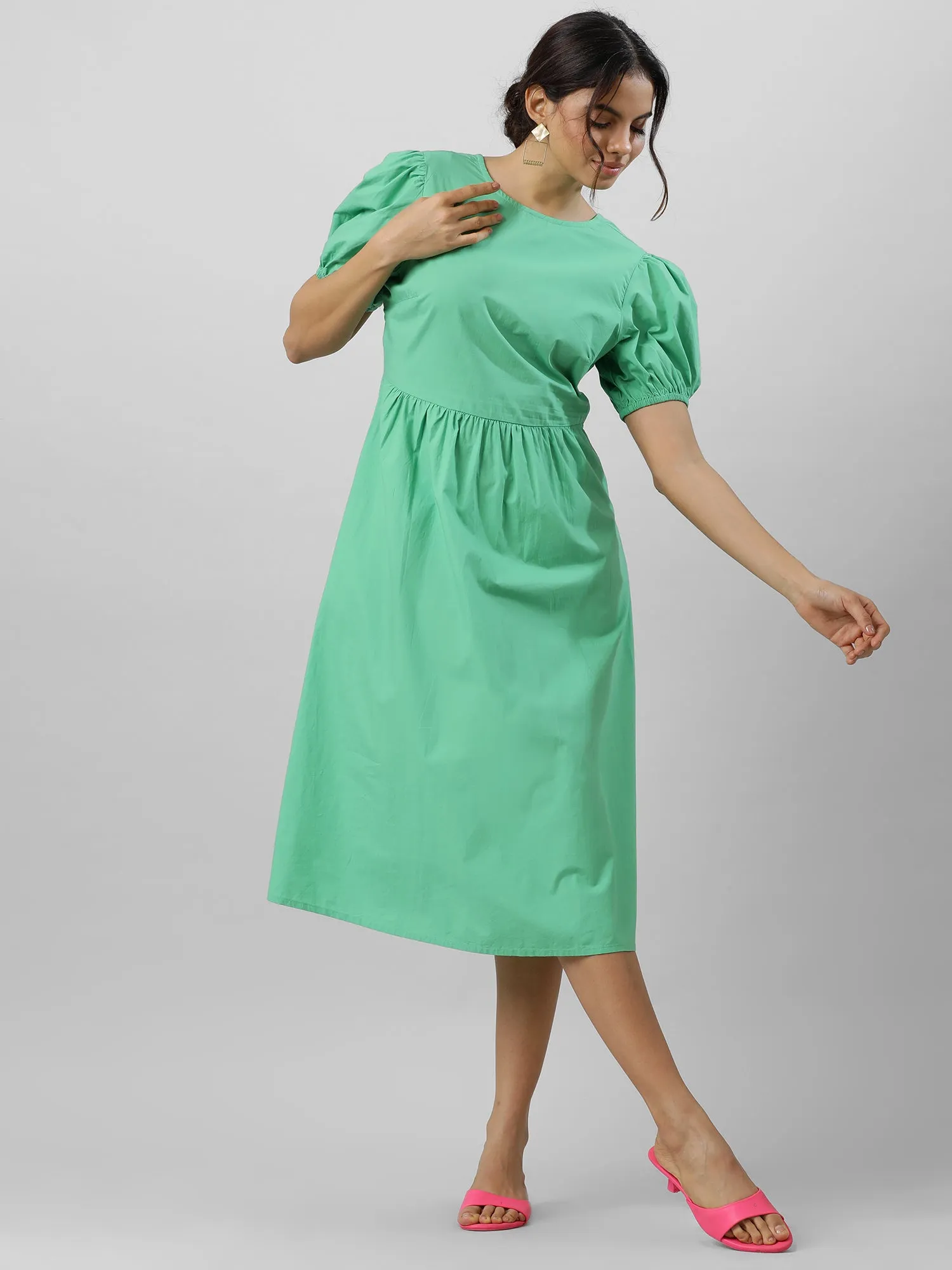 Green Goddess Midi Dress