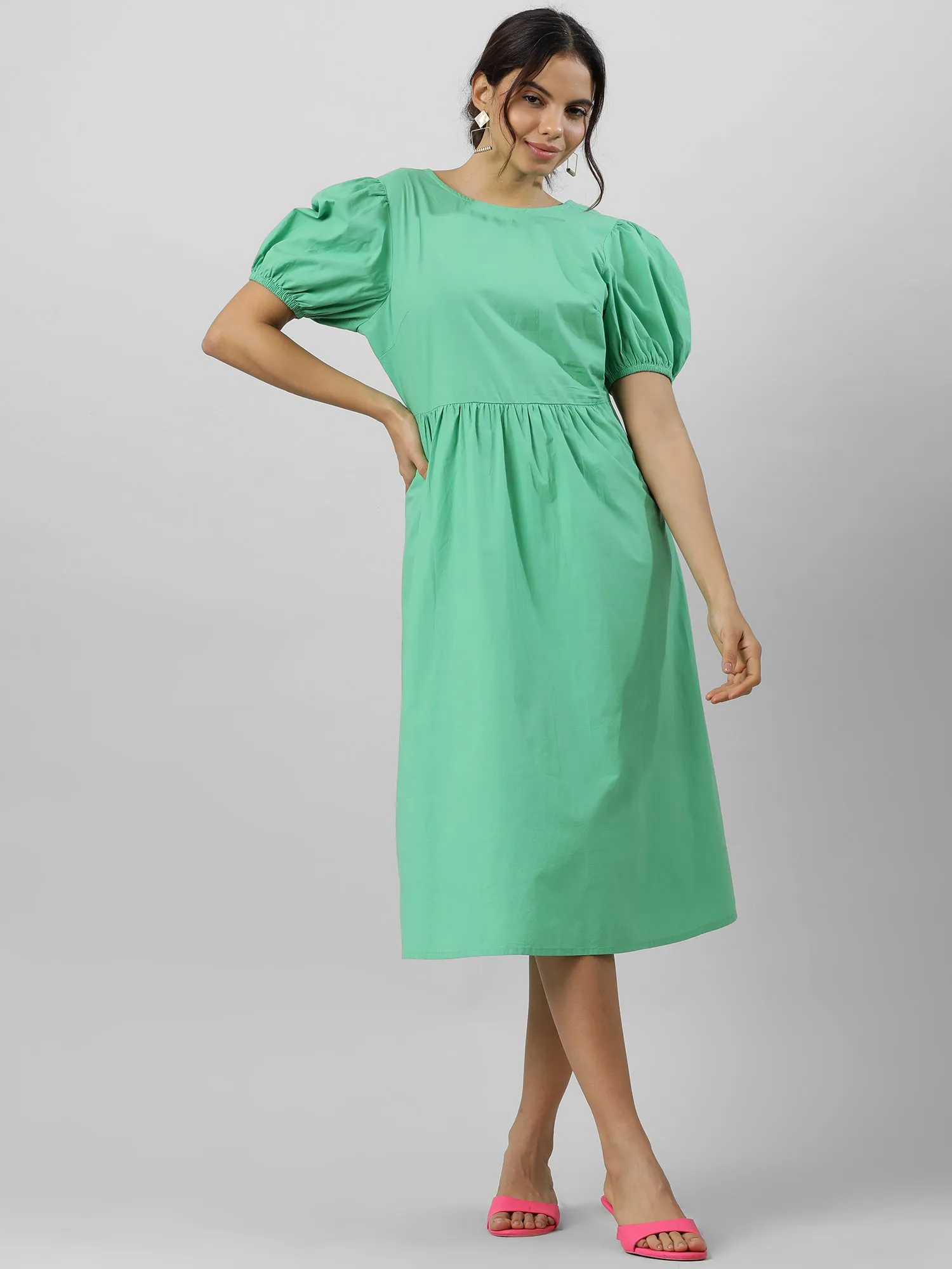 Green Goddess Midi Dress