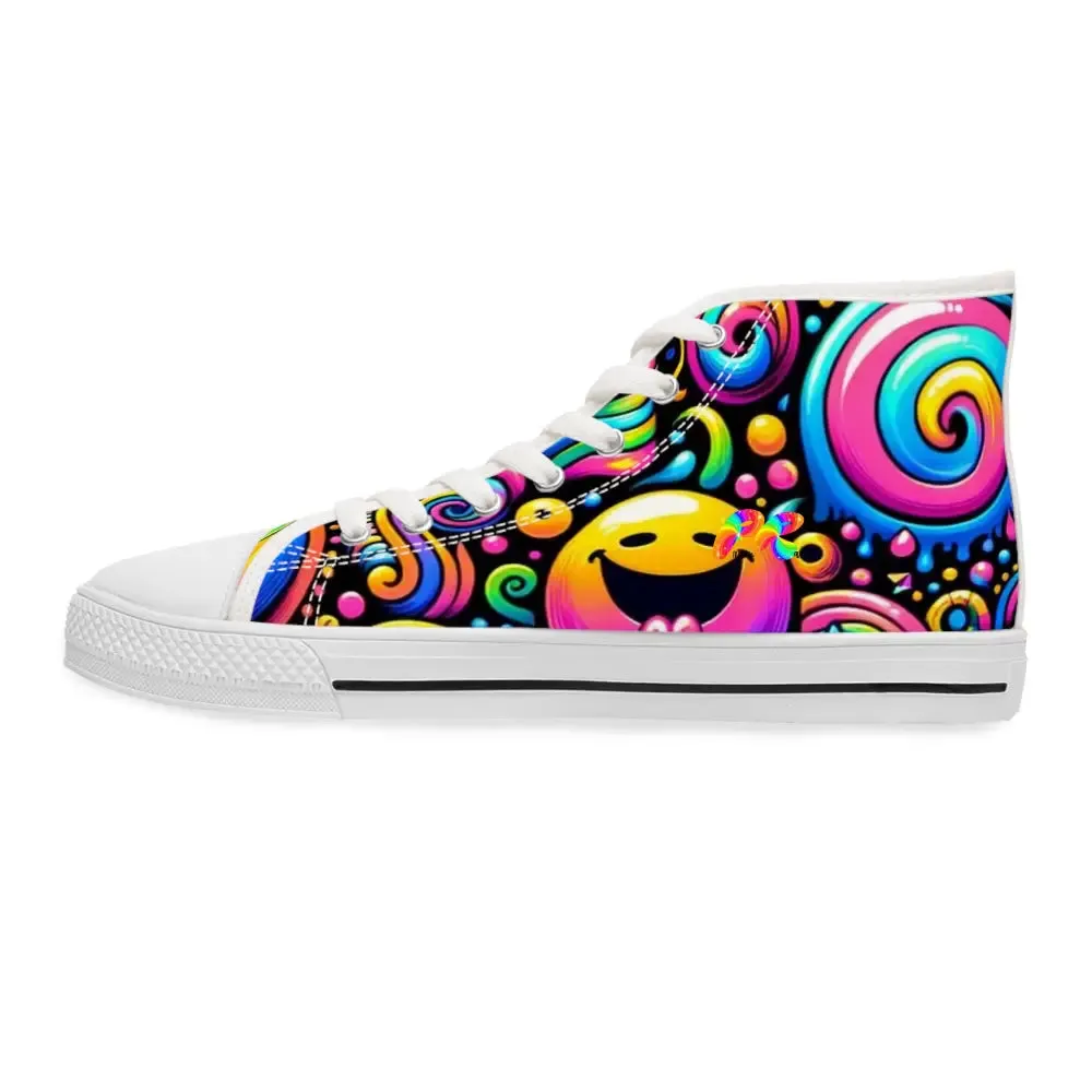 Hyper Groove Women's High Top Canvas Rave Sneakers