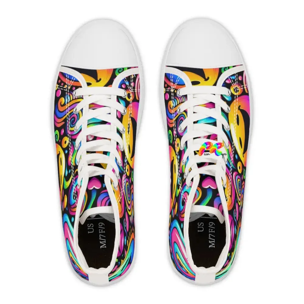 Hyper Groove Women's High Top Canvas Rave Sneakers