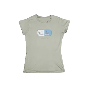 Ice Fishing - Women's Fitted Silver T-Shirt