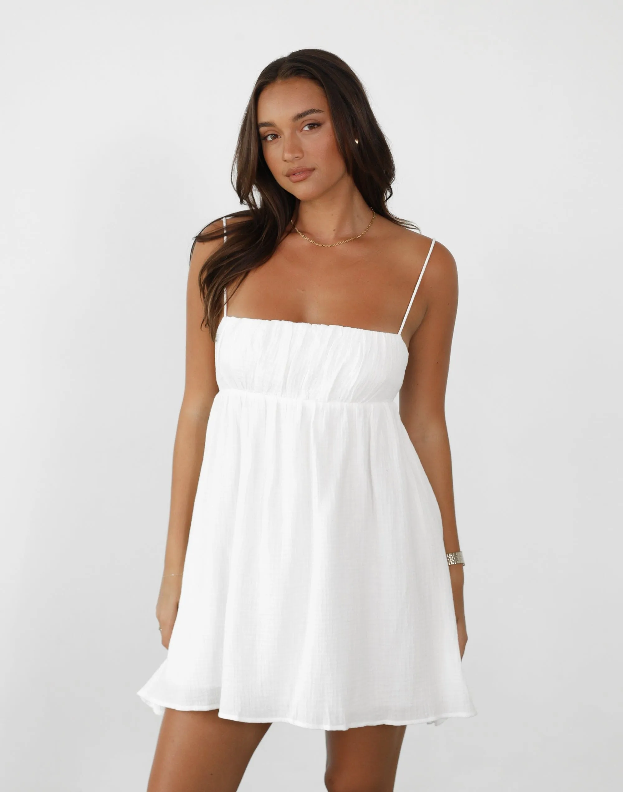 Imelda Mini Dress (White)