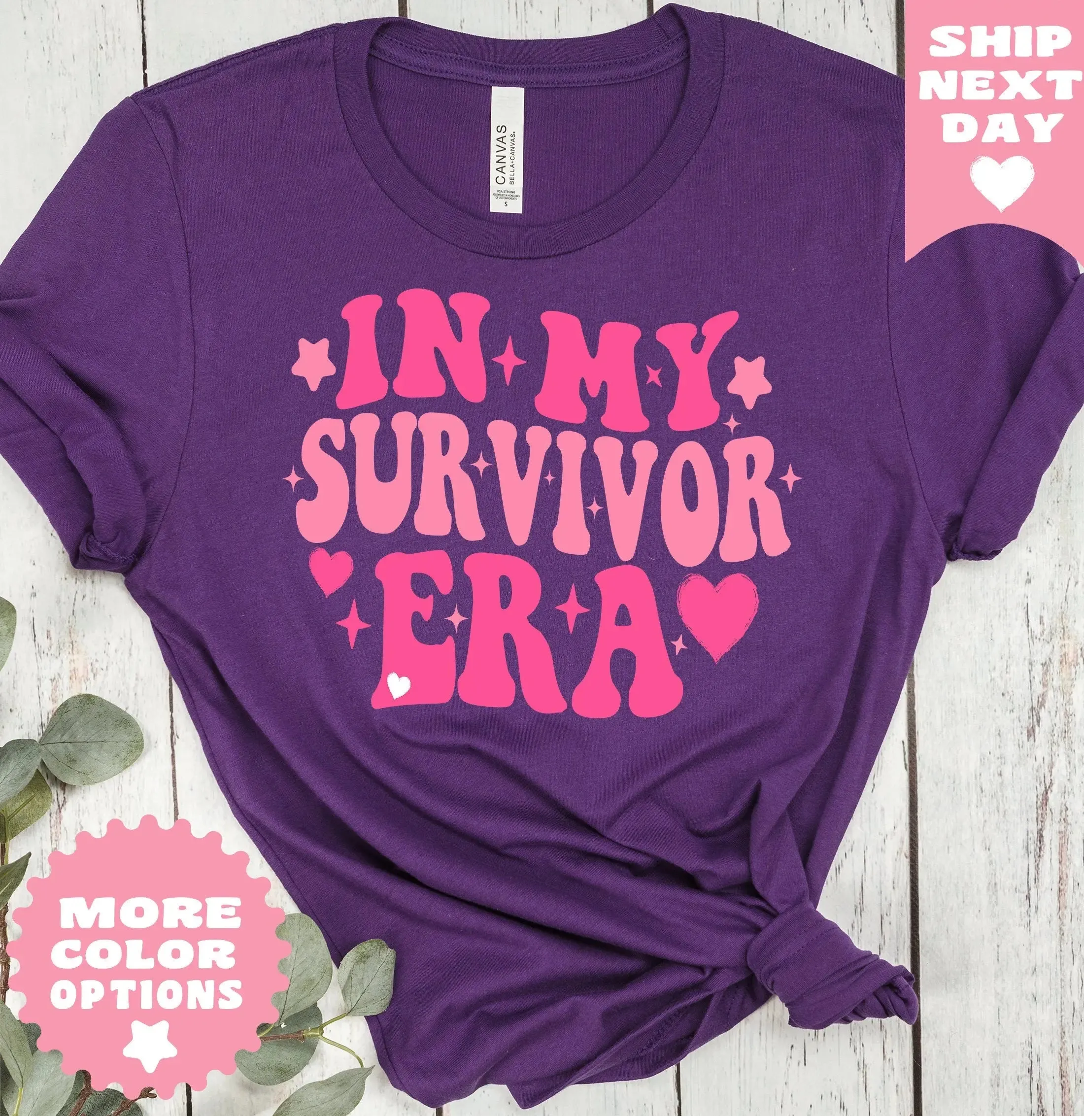 In My Survivor Era Breast Cancer Awareness Shirt, Breast Cancer Warrior T-Shirt, Breast Cancer Awareness Month, Breast Cancer Survivor Shirt