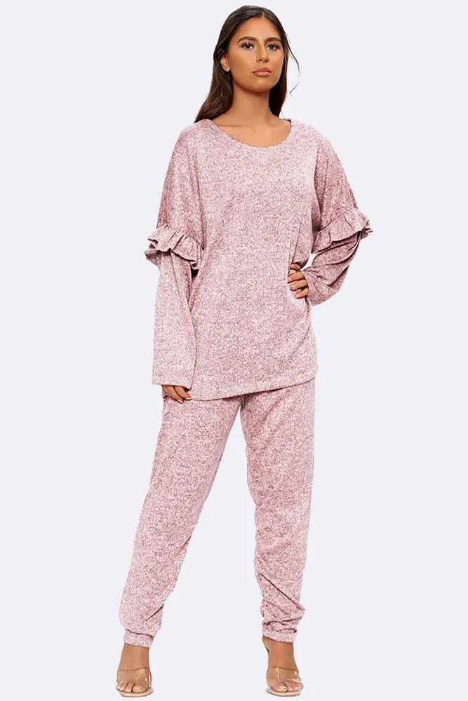 Italian Frill Detail Loungewear Set