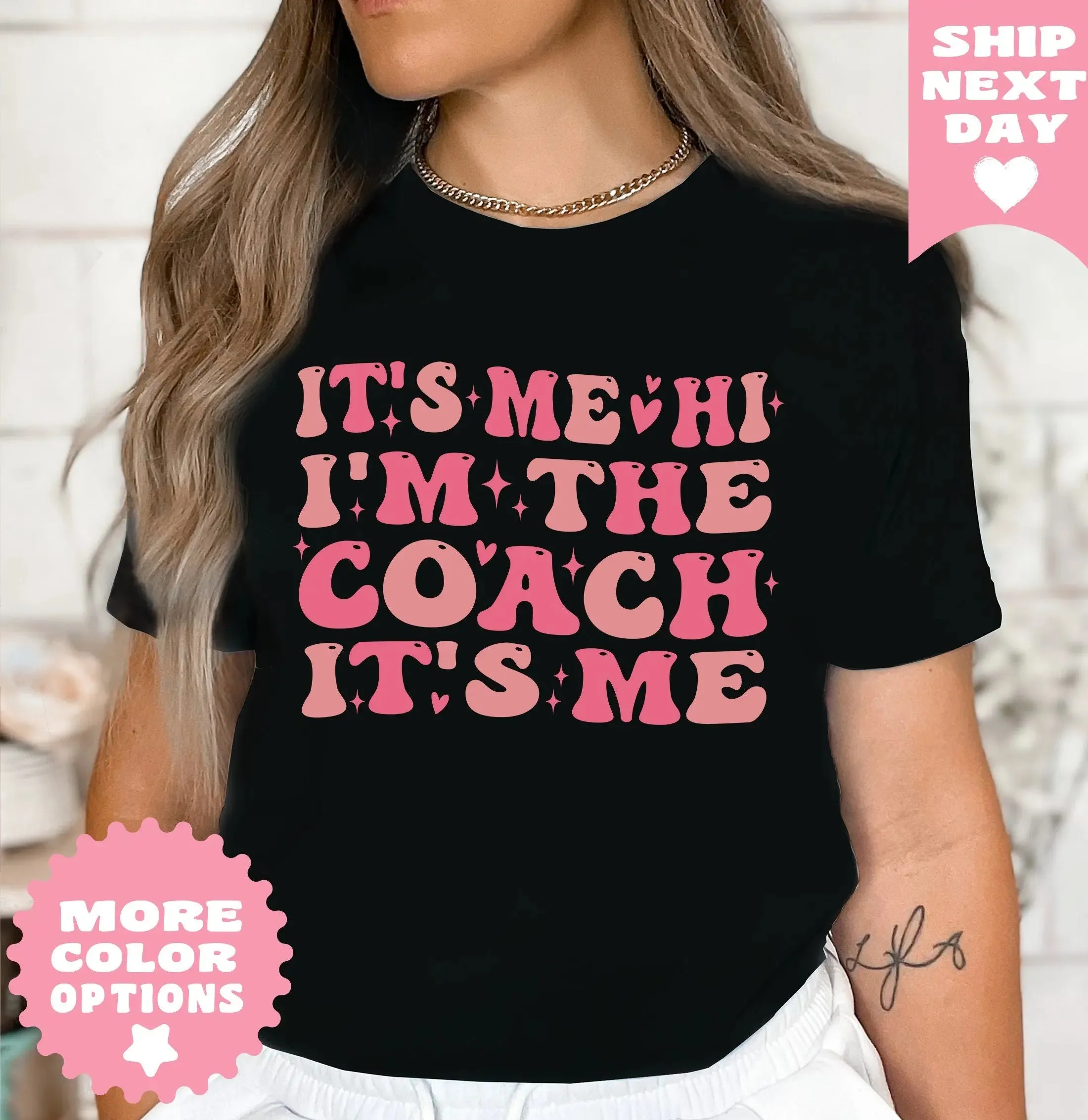 Its Me Hi Im the Coach Its Me shirt , Cute Coaching Shirt, Retro Coach Shirt, Gift for Coach, Sports Mom Shirt, Shirt for Sports Coach