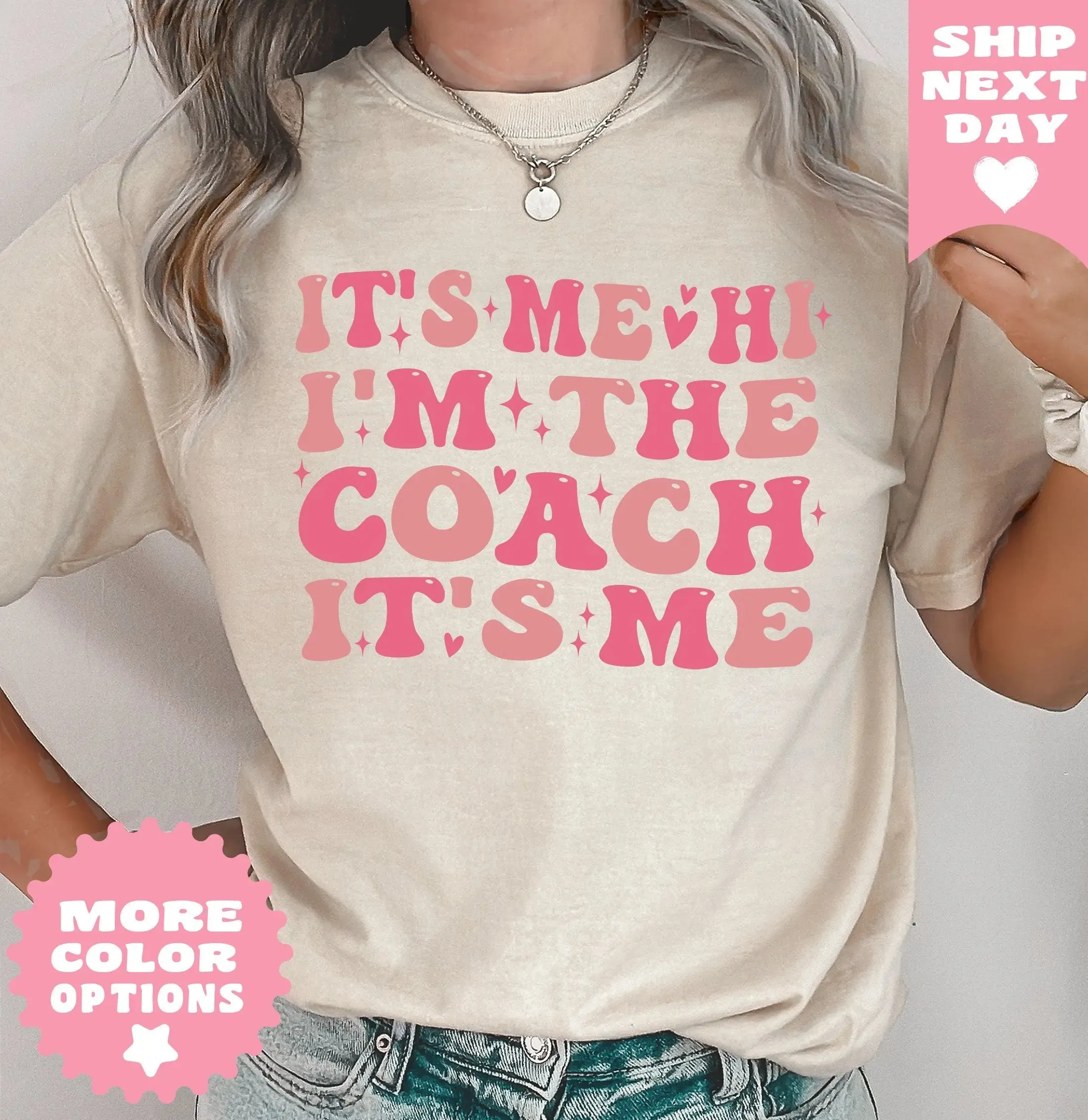 Its Me Hi Im the Coach Its Me shirt , Cute Coaching Shirt, Retro Coach Shirt, Gift for Coach, Sports Mom Shirt, Shirt for Sports Coach