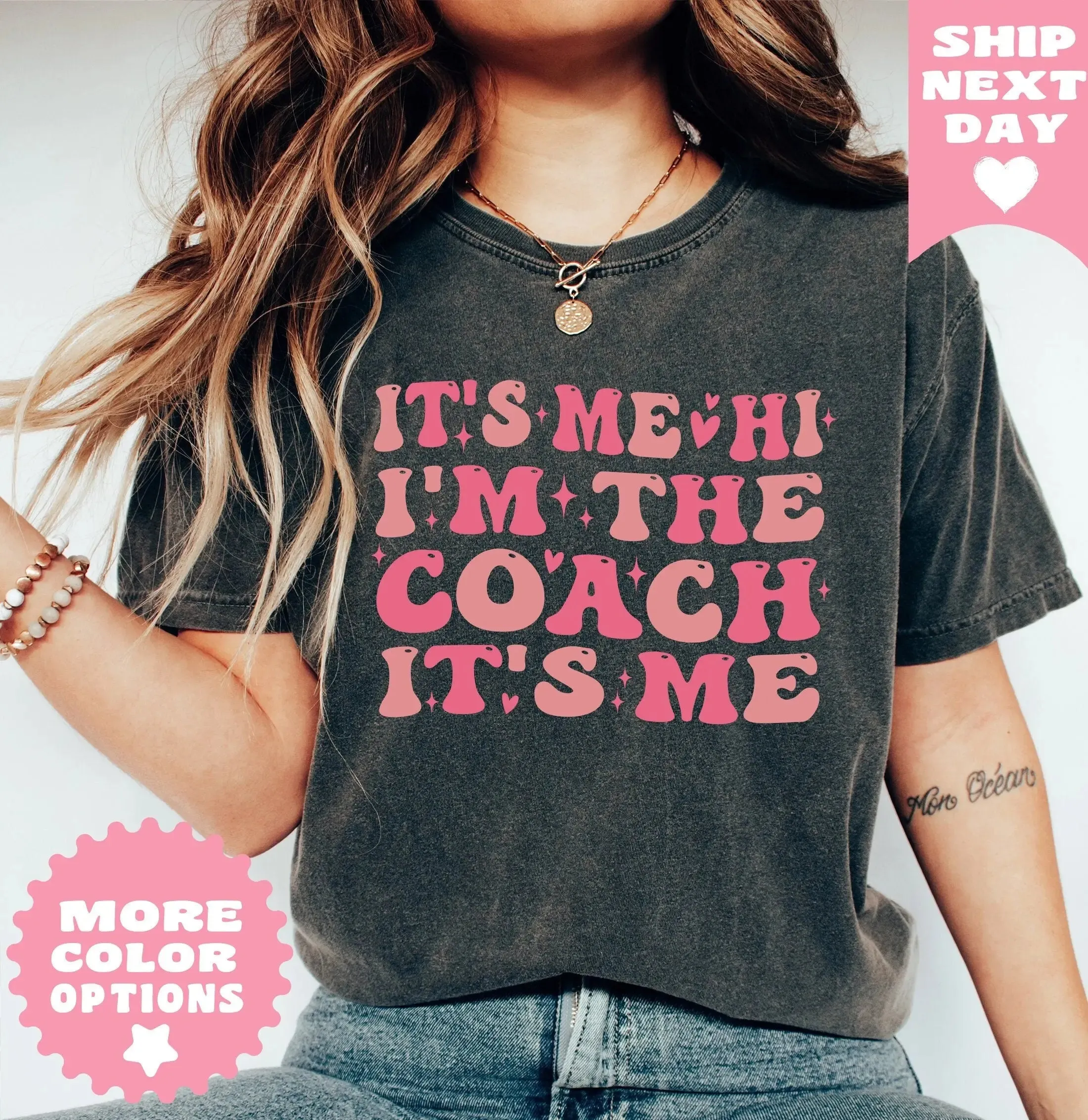 Its Me Hi Im the Coach Its Me shirt , Cute Coaching Shirt, Retro Coach Shirt, Gift for Coach, Sports Mom Shirt, Shirt for Sports Coach