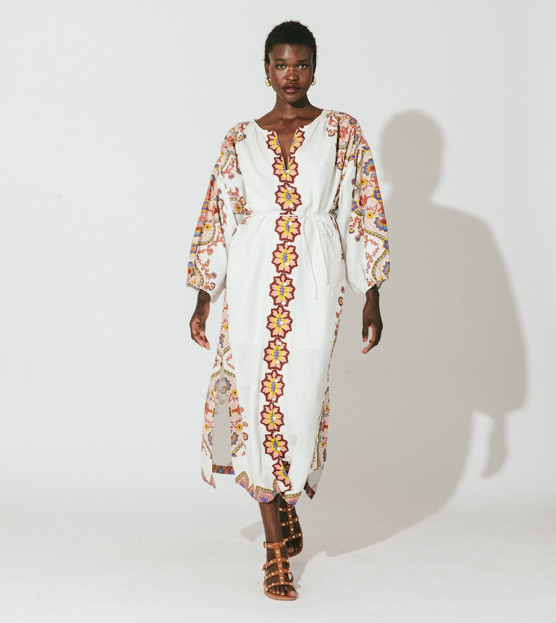 Elegantly Designed Kaila Midi Kaftan - Lagos Collection