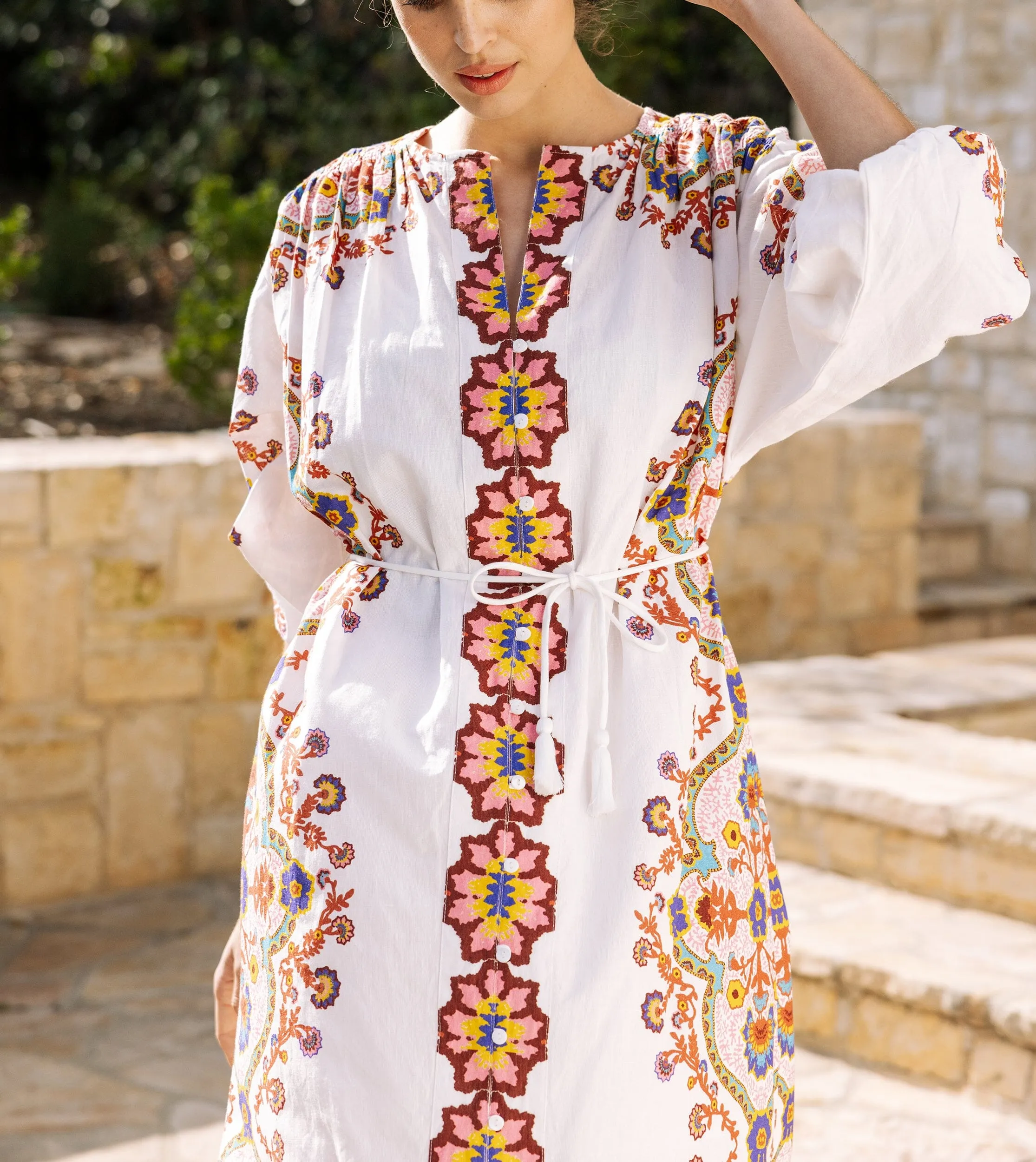 Elegantly Designed Kaila Midi Kaftan - Lagos Collection