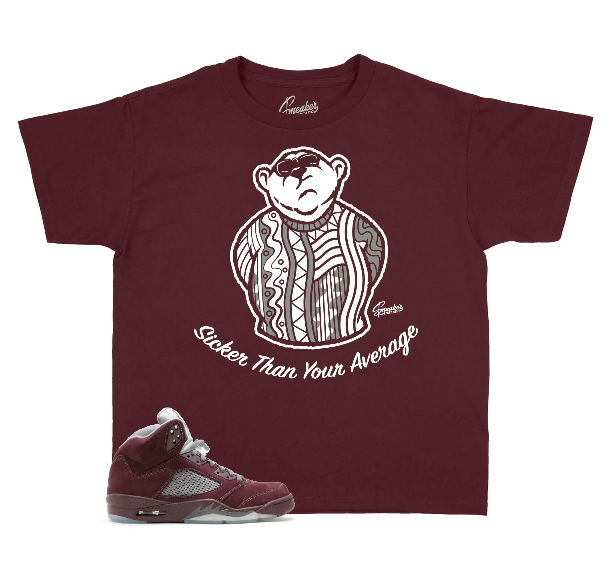 Kids - Burgundy 5 Big Bear Shirt