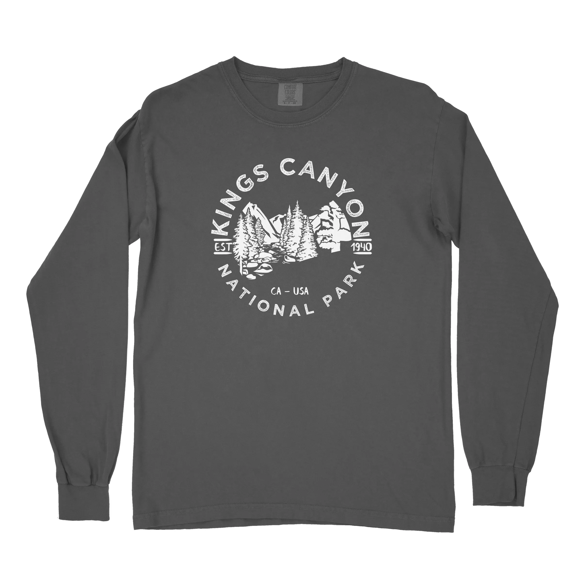 Kings Canyon National Park Comfort Colors Long Sleeve T Shirt