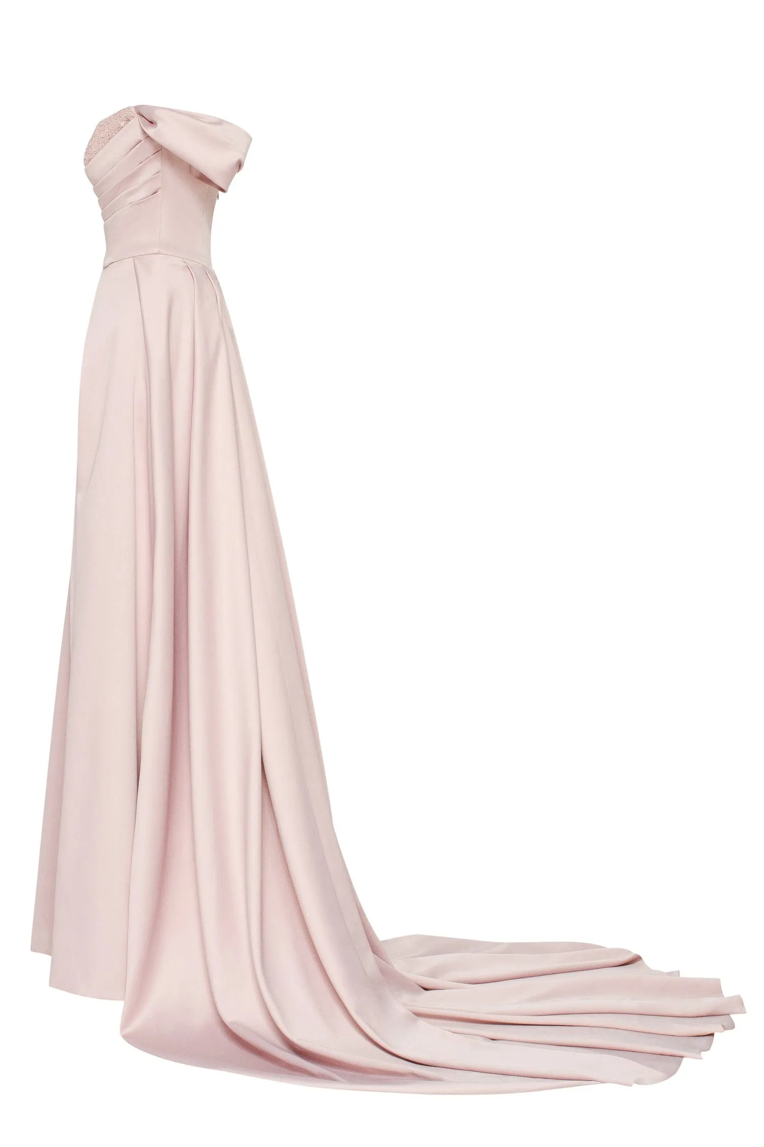 Misty Rose Princess heart-shaped neckline gown