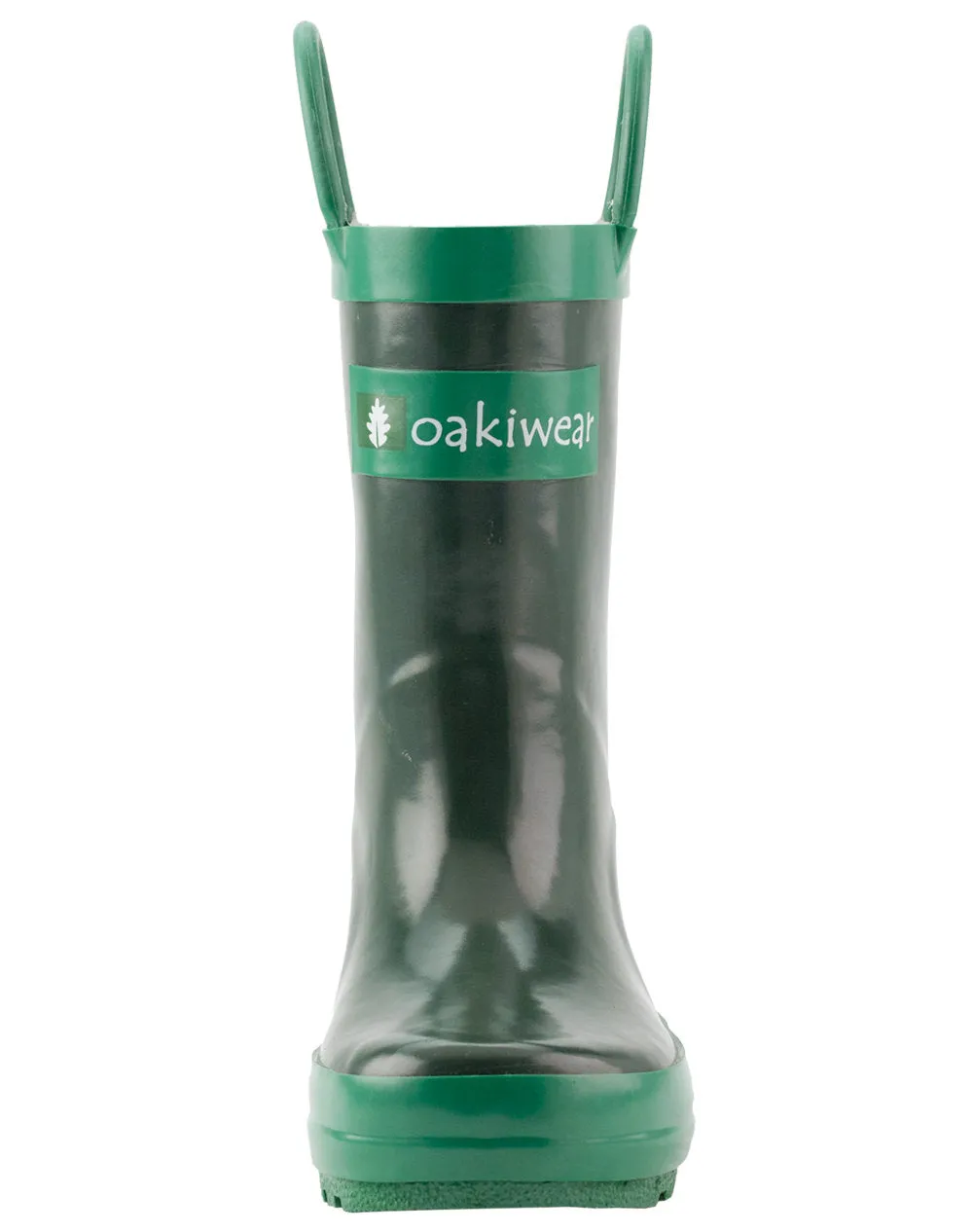 Nature Green Loop Handle Rubber Rain Boot