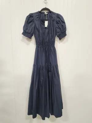 Navy Puff Sleeve Dress