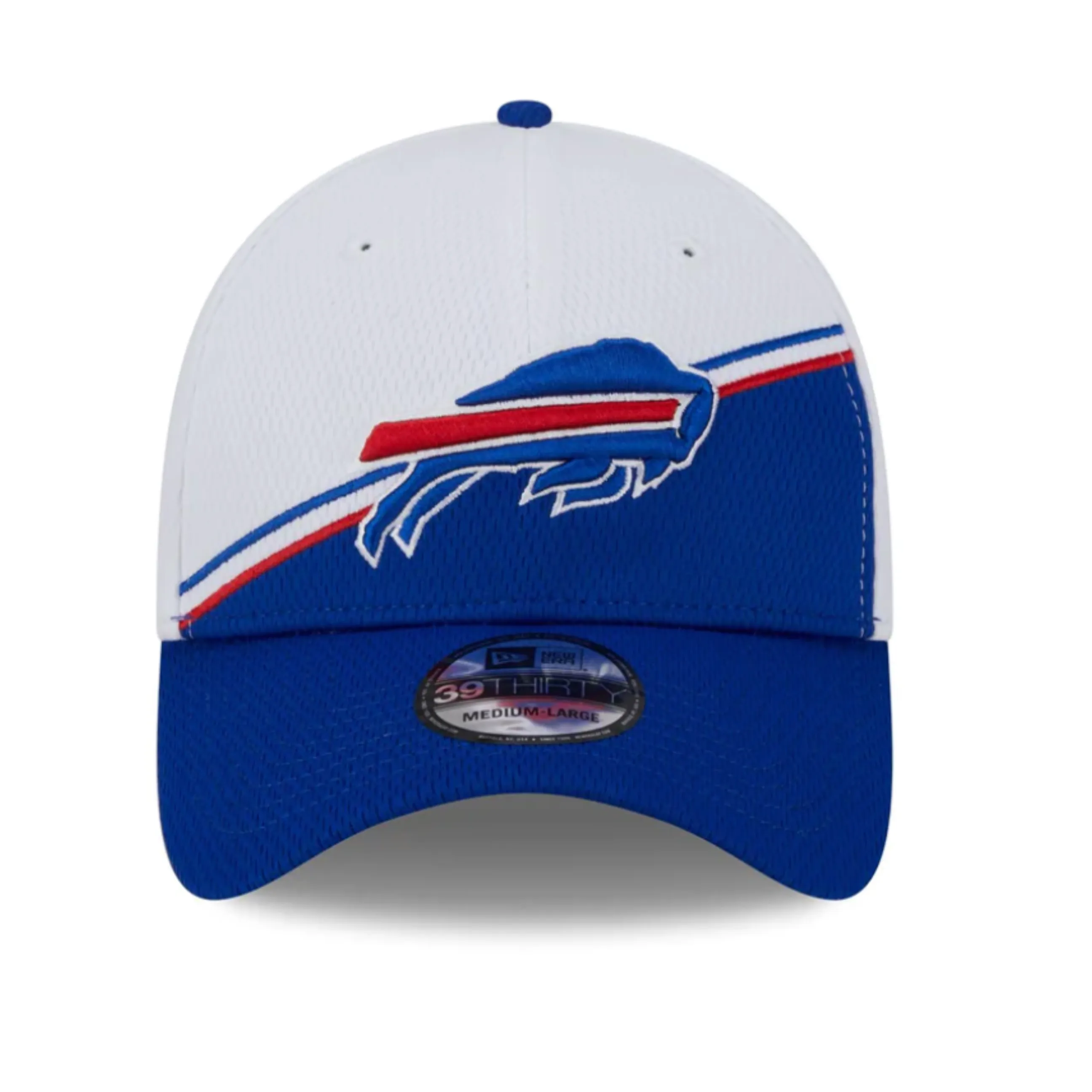 New Era Bills 2023 Sideline White 39THIRTY Stretch Fit