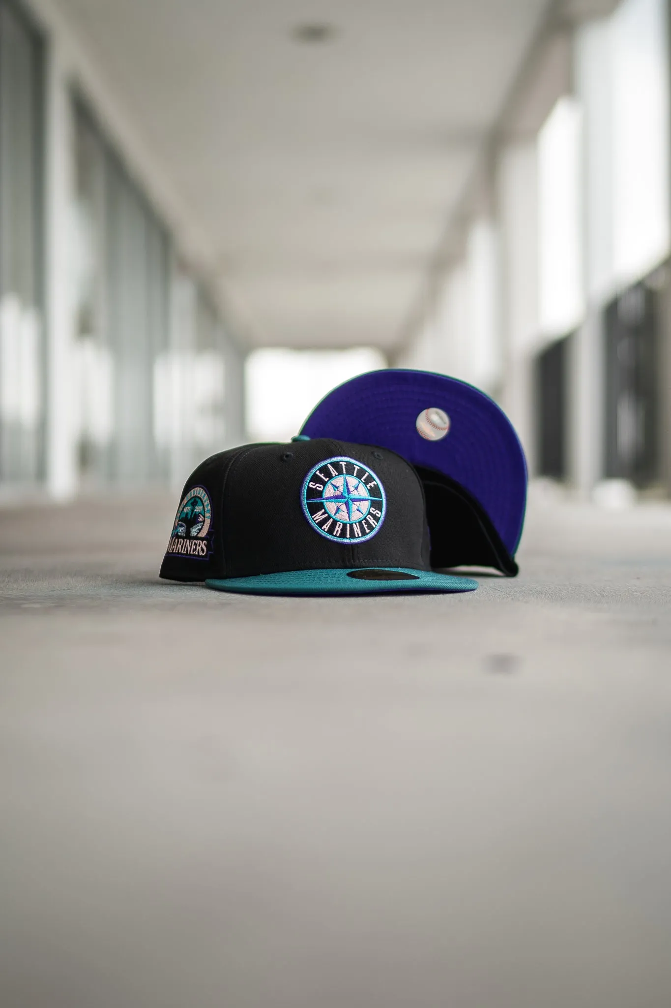 New Era Seattle Mariners 30th Anniversary Purple UV (Black/Pine)