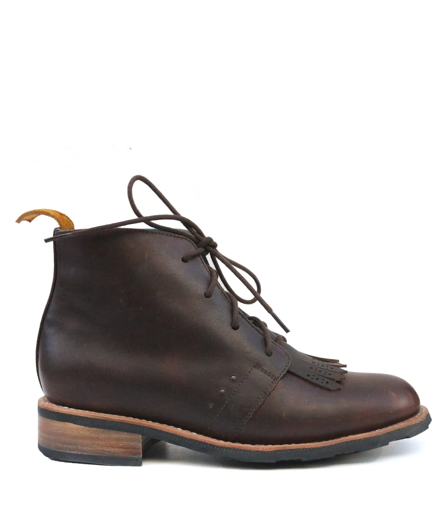 No.1048 RUNWAY chukka boot with kiltie Cognac