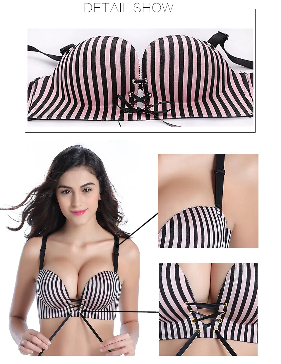 Padded Push Up Bras Add Two Cups Bra for Women