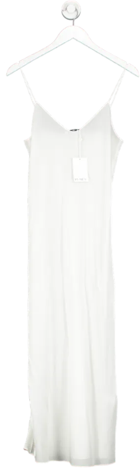 Raey White Thin Strap Silk Slip Dress UK 8